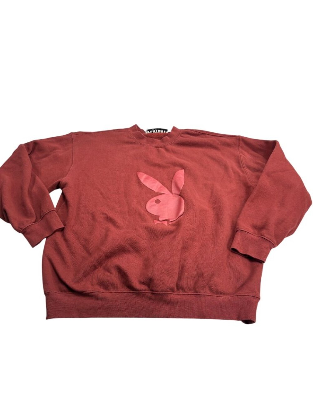 Playboy By PacSun womens Red Crewneck Sweatshirt Large Bunny Logo Graphic